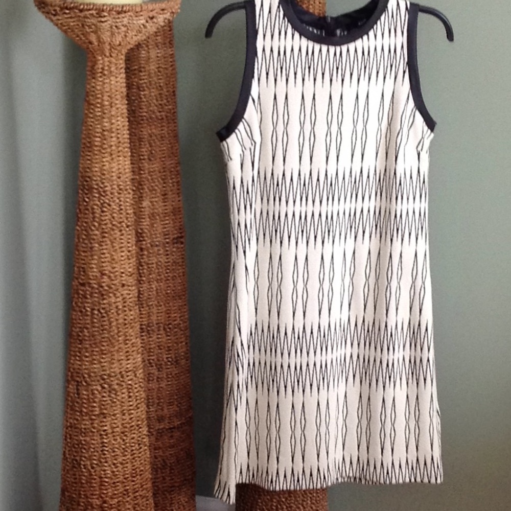 White & black dress